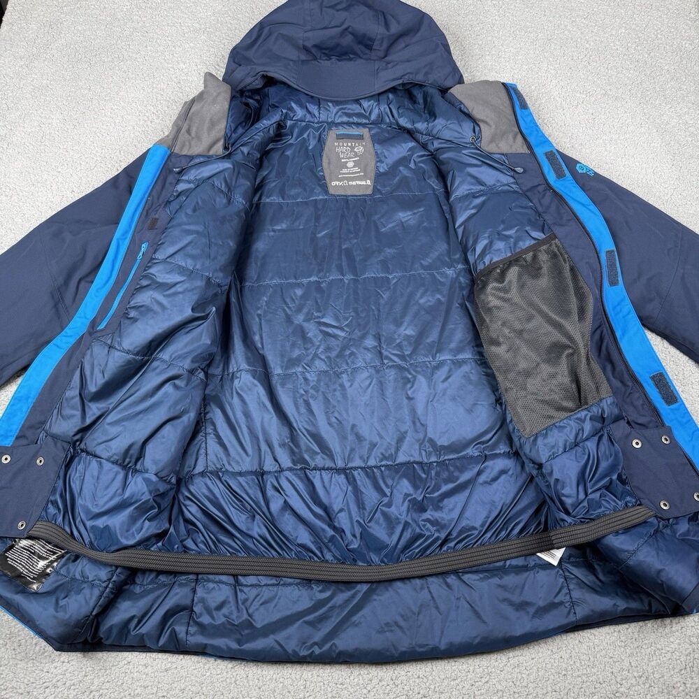 Mountain Hardwear Jacket Mens Large Blue Dragons Back Thermal Dry Q Recco‎ Ski - Picture 3 of 15